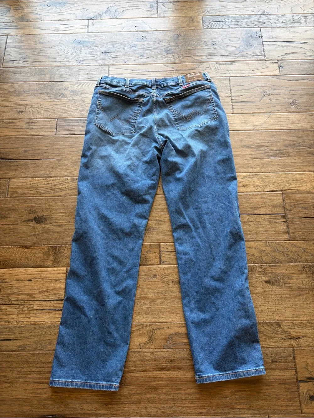 Wrangler Straight-Leg Jeans in Classic Blue Denim